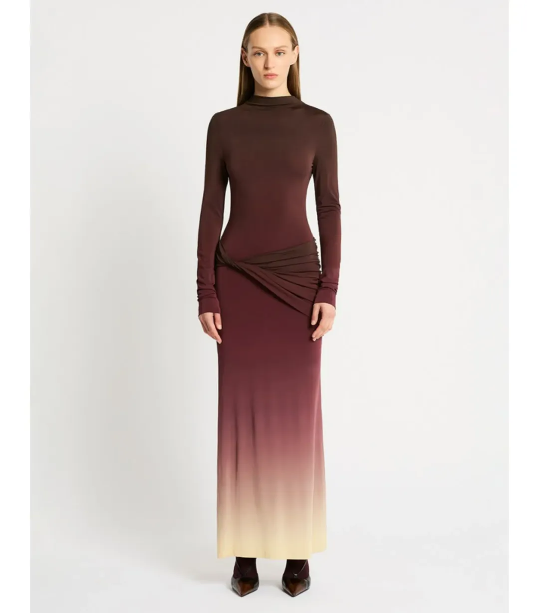 Sass & Bide Life Form Jersey Maxi Dress Ombre Cherry Size S / AU 8 for rent on The Volte - main image