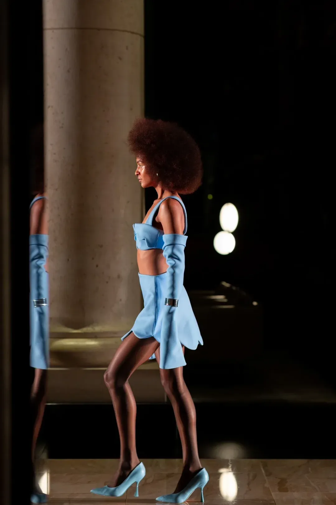 Mariam Seddiq Blue Runway Set Blue Size S/Au 8  for rent on The Volte - main image