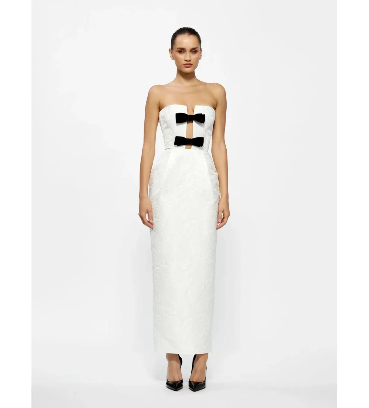 Effie Kats Kiera Maxi Dress Ivory Size S/AU 8 for rent on The Volte - main image
