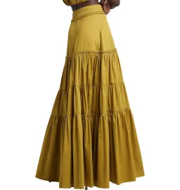 AJE Medina Casabianca Braided Tiered Skirt Yellow Size 16 for rent on The Volte - image 3