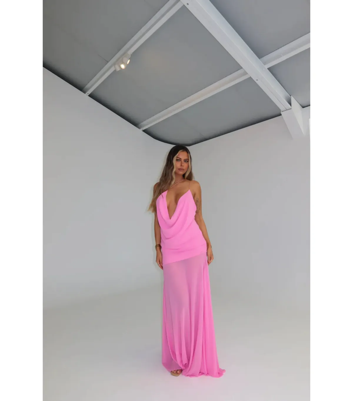 Natalie Rolt Dimity Gown Candy Maxi Dress Pink Size 0 / AU 6 for rent on The Volte - main image