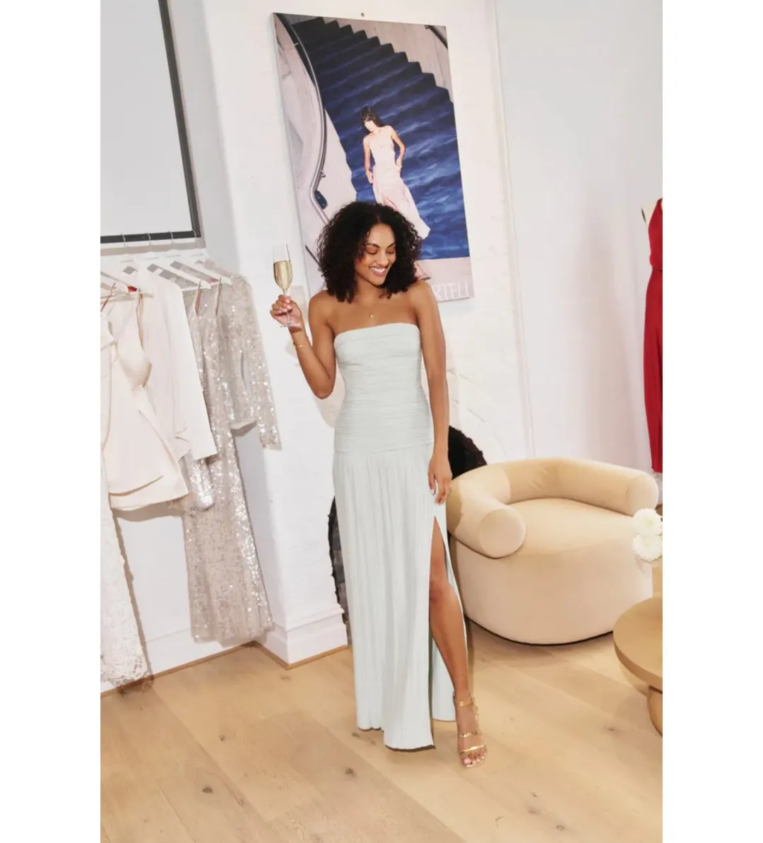 Manning Cartell Royal Debut Maxi Dress Sage Size AU 6 for rent on The Volte - main image