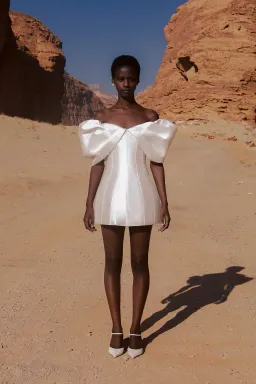 Eliya The Label Nadal Dress Mini White Size AU 16 for rent on The Volte - image 1