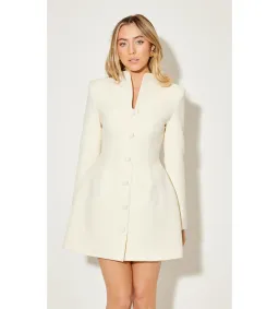 Odd Muse The Ultimate Muse Long Sleeve Button Down Mini Dress in Ecru Size AU 6 for rent on The Volte - image 2