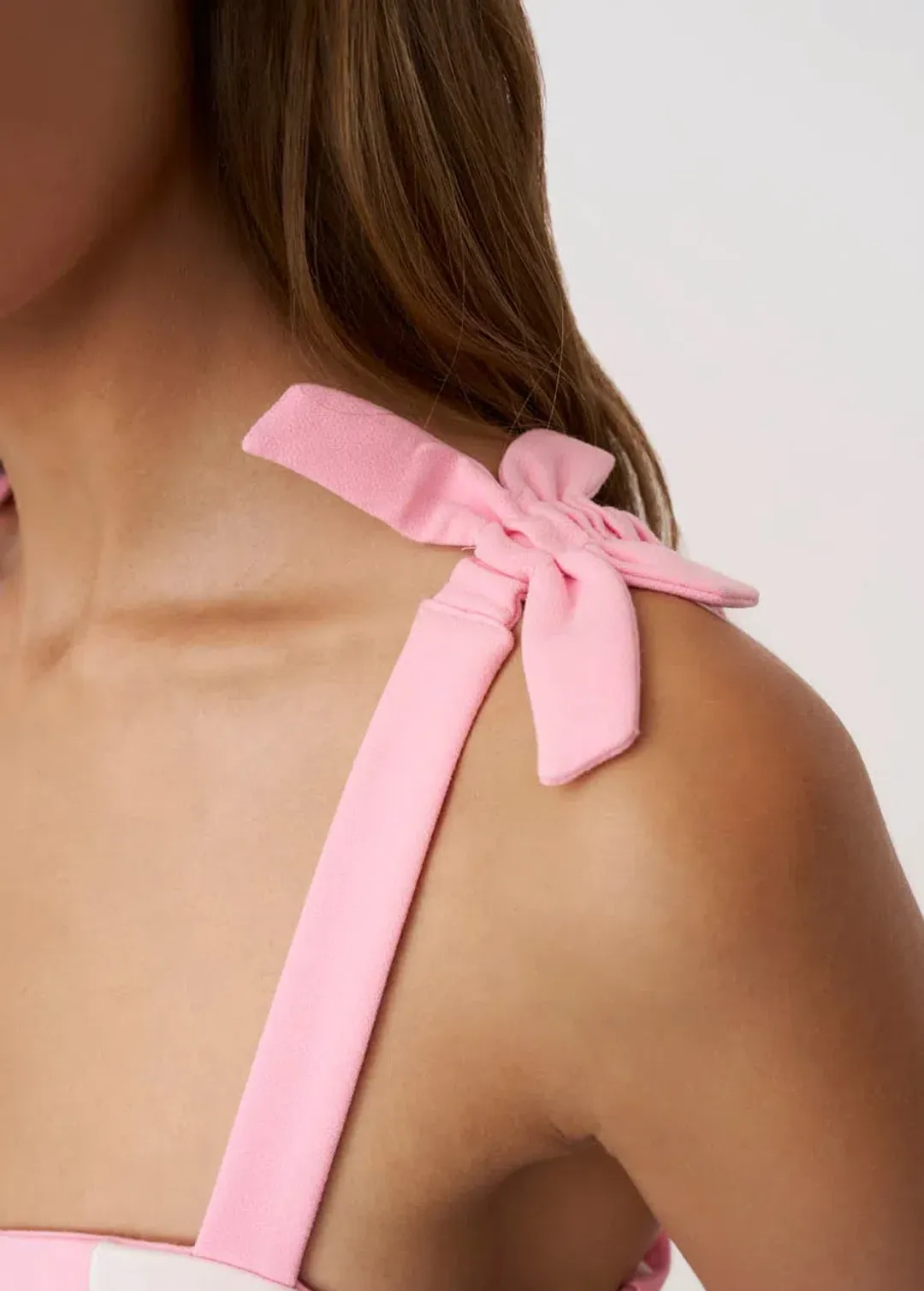 By Johnny Dolcetto Spot Ankle Dress in Pink Ivory Size 10 for rent on The Volte - main image