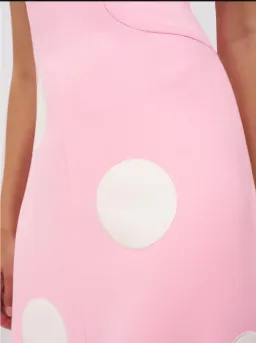 By Johnny Dolcetto Spot Ankle Dress in Pink Ivory Size 10 for rent on The Volte - image 6