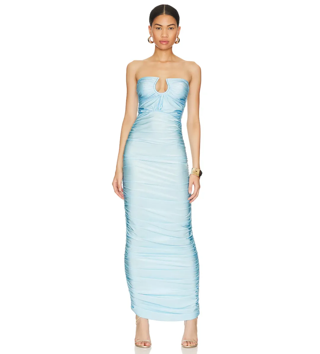 Baobab Magalenha Strapless Maxi Dress in Ice Blue Size S / AU 8 for rent on The Volte - main image