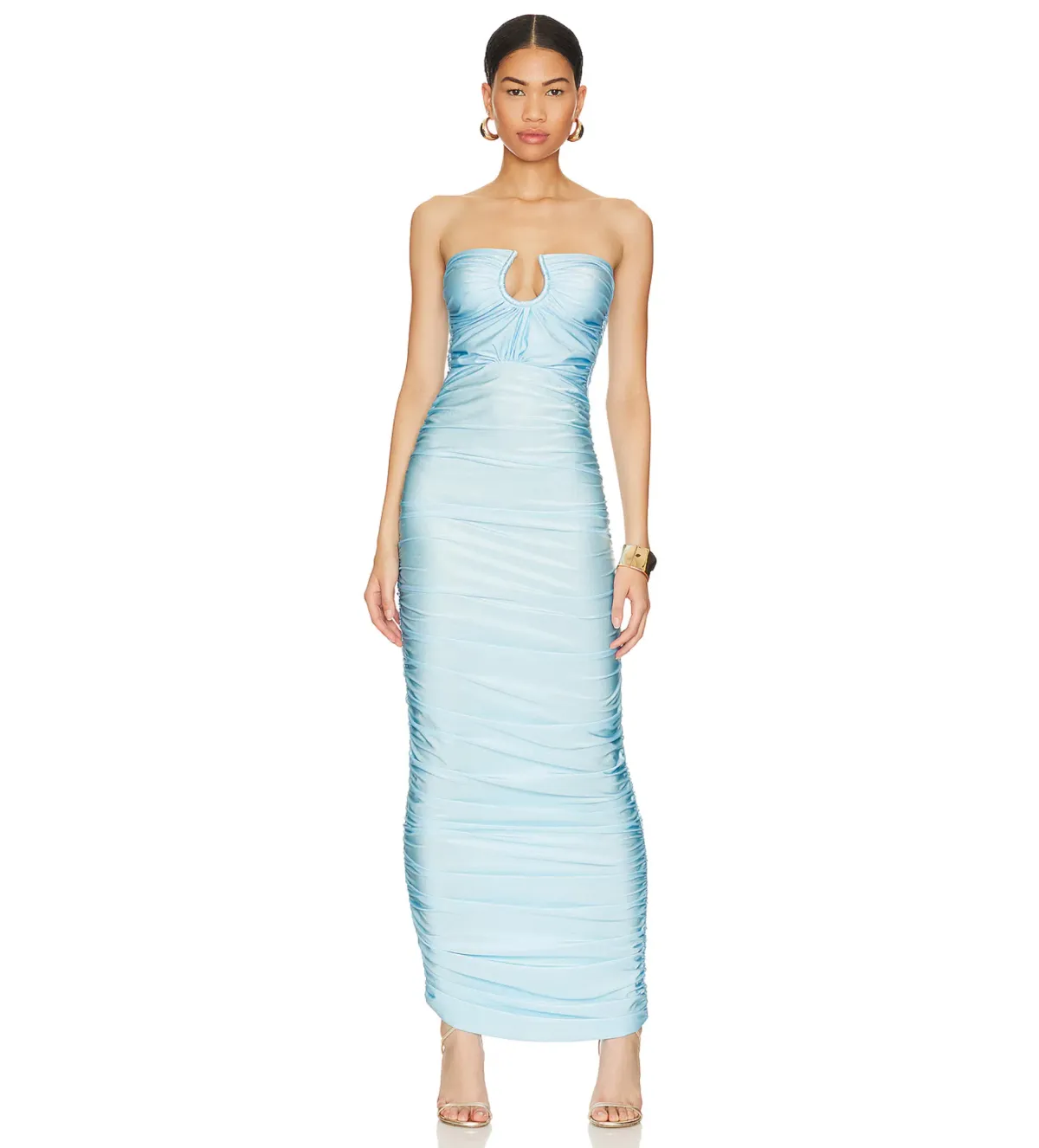 Baobab Magalenha Strapless Maxi Dress in Ice Blue Size S / AU 8 for rent on The Volte - main image