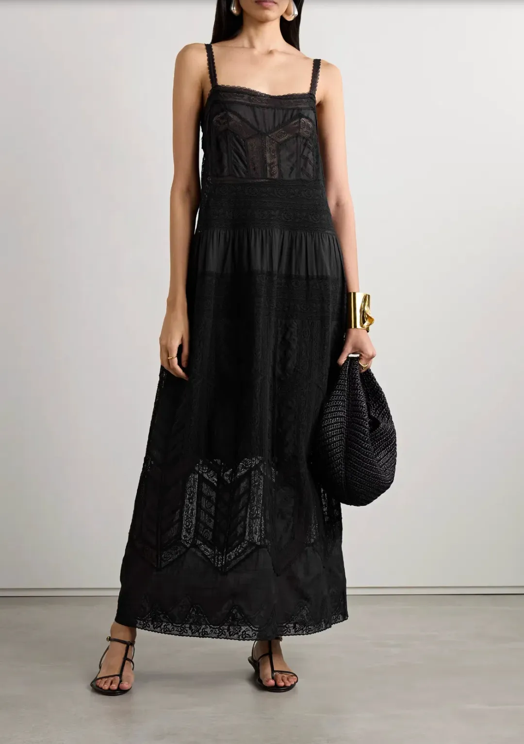 Zimmermann Halliday Lace Trim Slip Dress Black Size 3 / AU 14 for rent on The Volte - main image