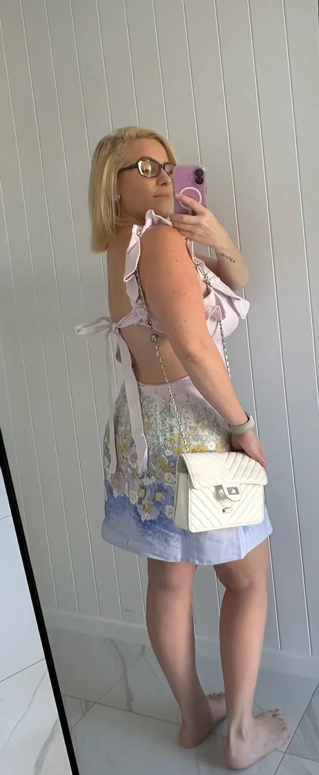 Zimmermann Floral Print Linen Mini Dress Size 3 / AU 14 for rent on The Volte - main image