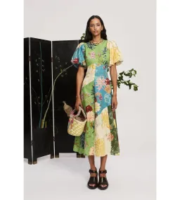 Alemais Avery Spliced Midi Dress Multi Size 10 for rent on The Volte - image 1