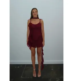 DŹO Luna Mini Dress Deep Cherry Moon Size XS/6 for rent on The Volte - image 1