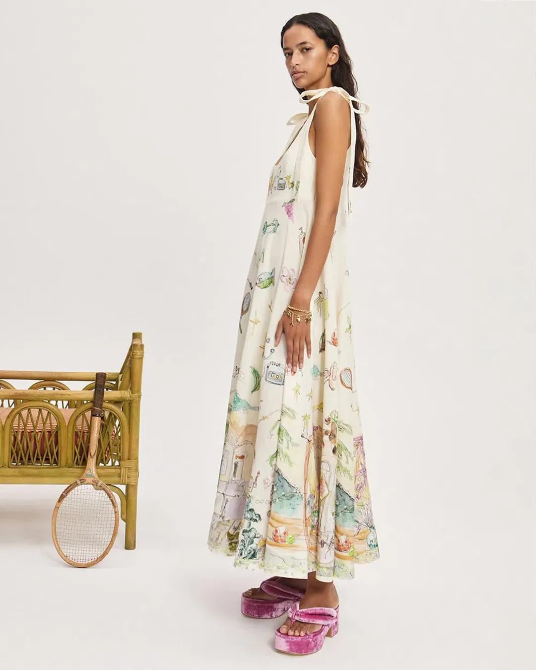 Alemais Anouk Ballet Sundress Print Size AU 10  for rent on The Volte - main image