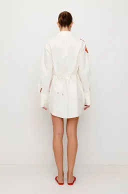Ela Shirt Dress in White Size AU 8 for rent on The Volte - image 4