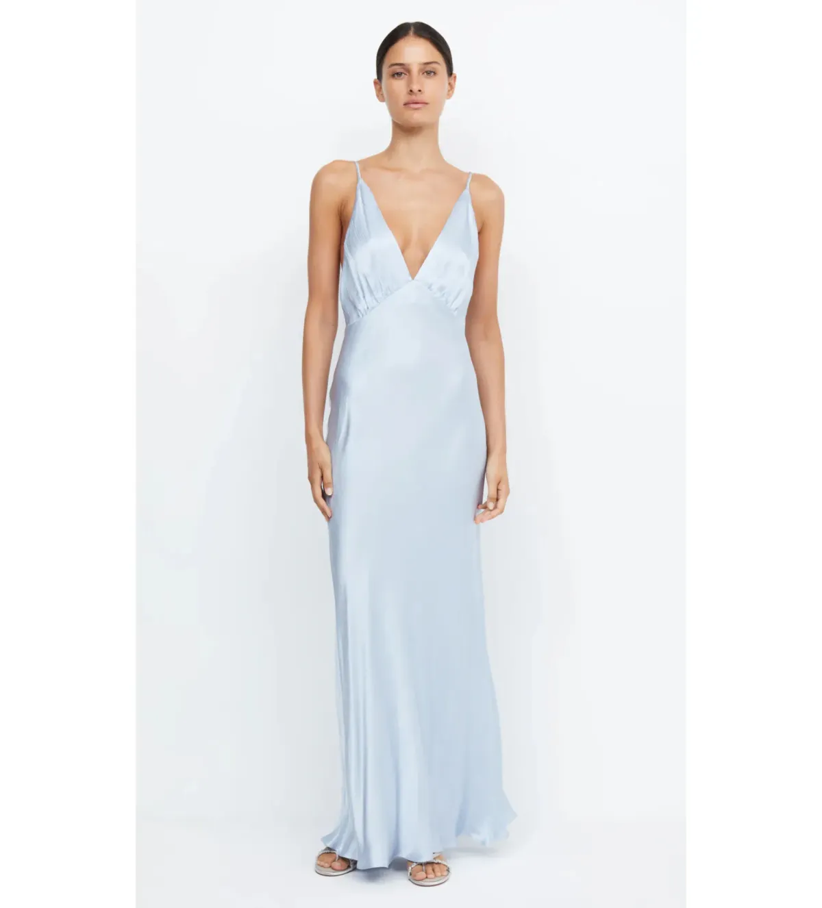 Bec and Bridge Moon Dance V Maxi in Dusty Blue Size AU 8 for rent on The Volte - main image