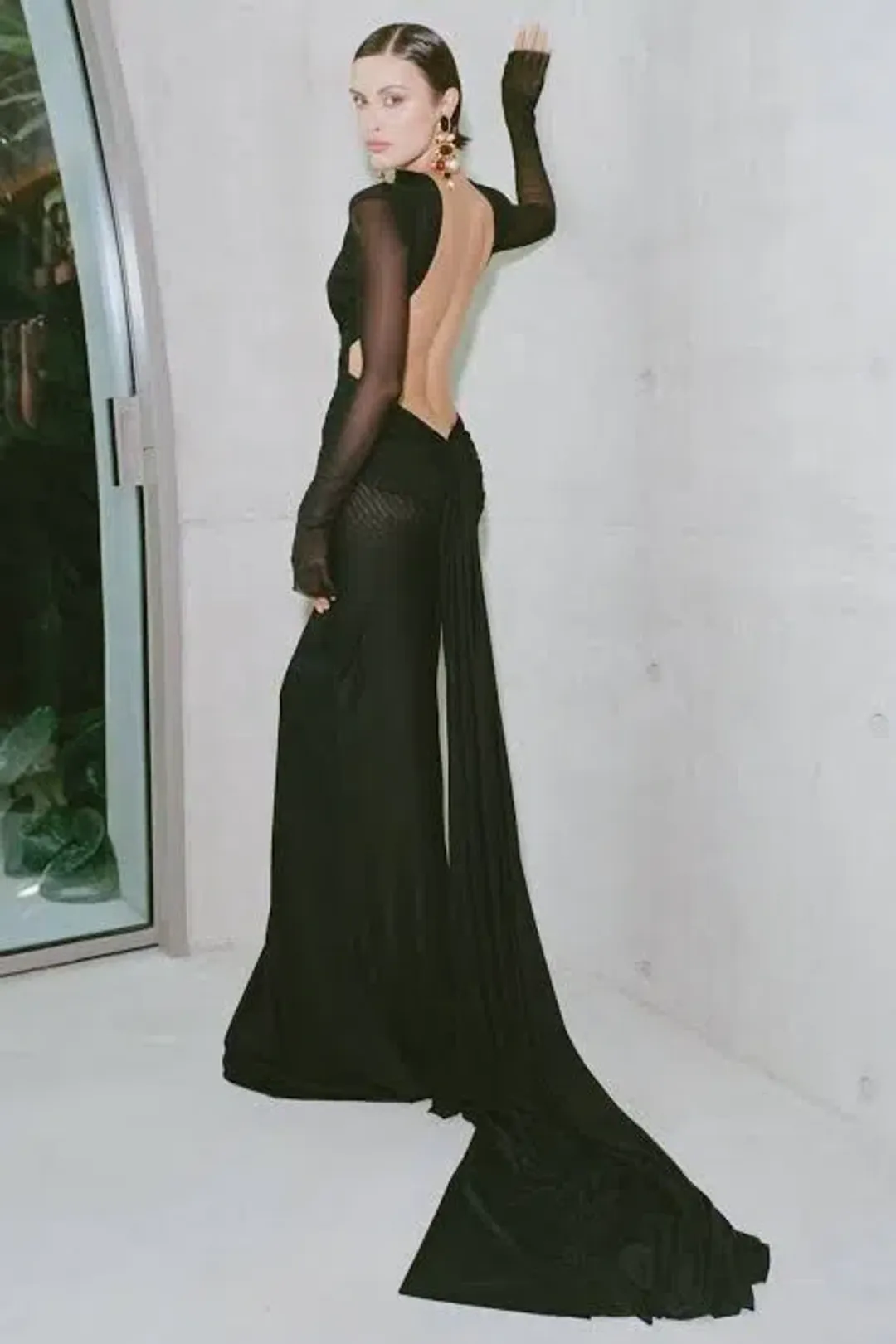 Effie Kats Monaco Gown Maxi Black Size AU 8 for rent on The Volte - main image