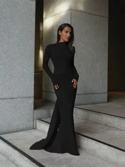 Effie Kats Monaco Gown Maxi Black Size AU 8 for rent on The Volte - image 1