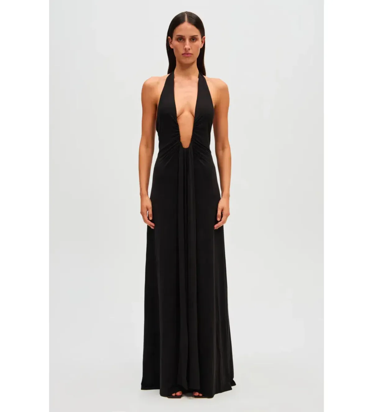 Misha Jennifer Cupro Maxi in Black Size 10 for rent on The Volte - main image