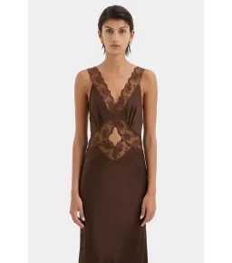 Sir the Label Aries Cut Out Dress Chocolate Size 3 / AU 12 for rent on The Volte - image 3