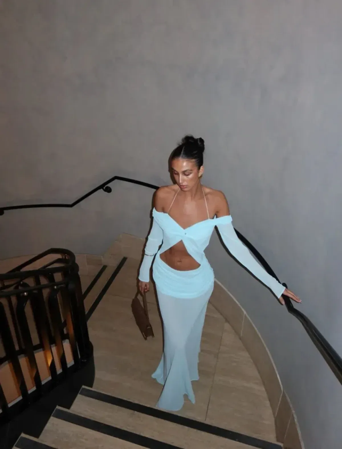 Natalie Rolt Emily Gown in Baby Blue Size 1 / AU 8 for rent on The Volte - main image