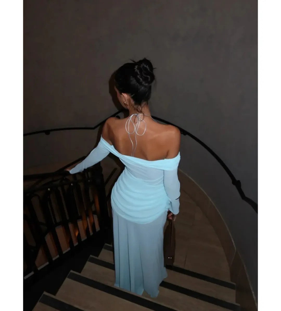 Natalie Rolt Emily Gown in Baby Blue Size 1 / AU 8 for rent on The Volte - main image