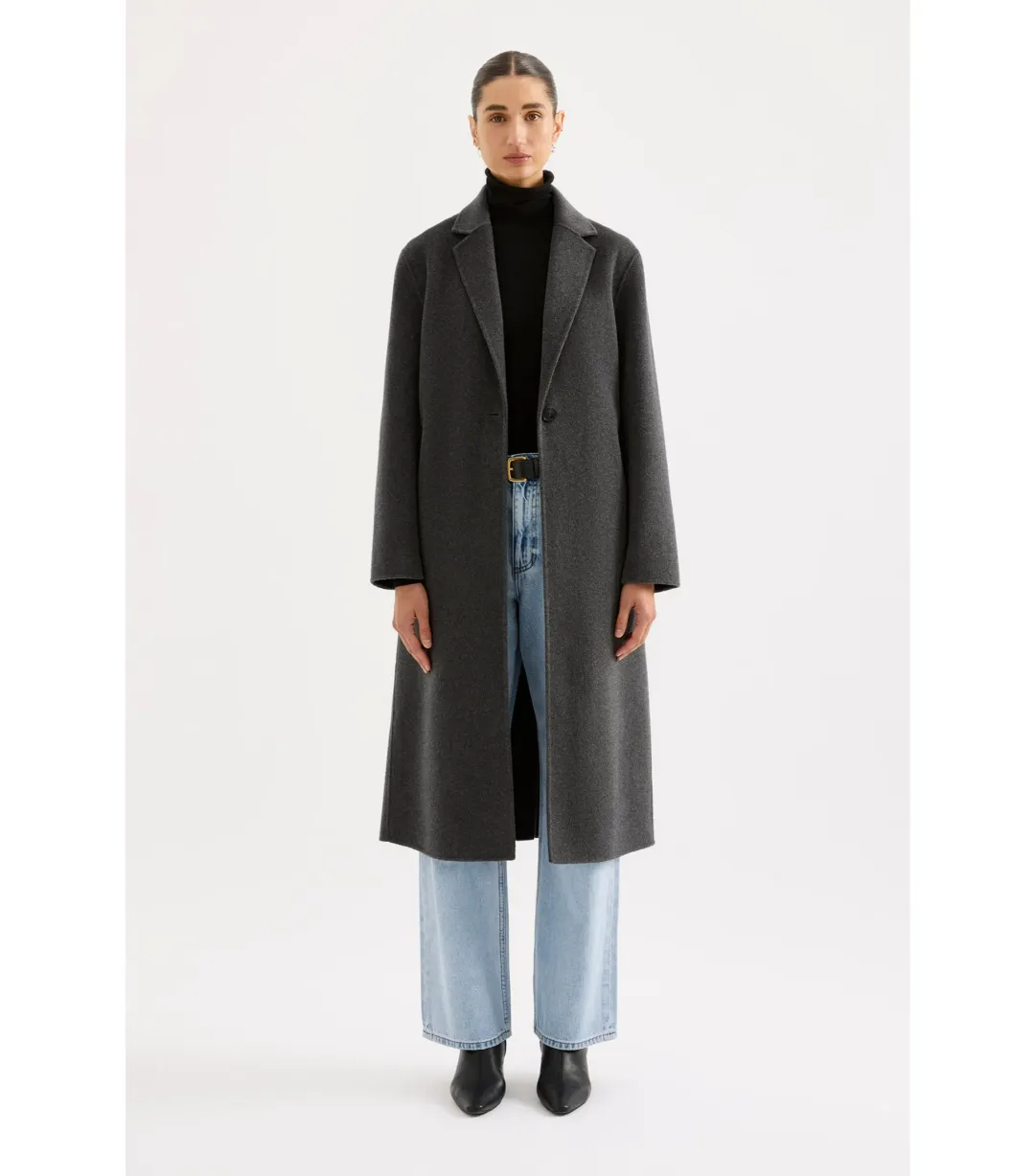 Nude Lucy Riley Wool Coat Charcoal Size XS / AU 6 for rent on The Volte - main image