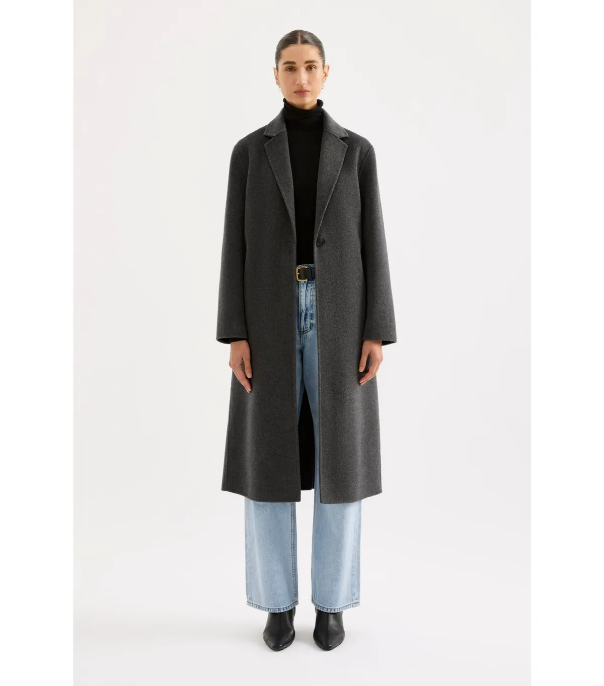 Nude Lucy Riley Wool Coat Charcoal Size XS / AU 6 for rent on The Volte - main image