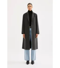 Nude Lucy Riley Wool Coat Charcoal Size XS / AU 6 for rent on The Volte - image 1