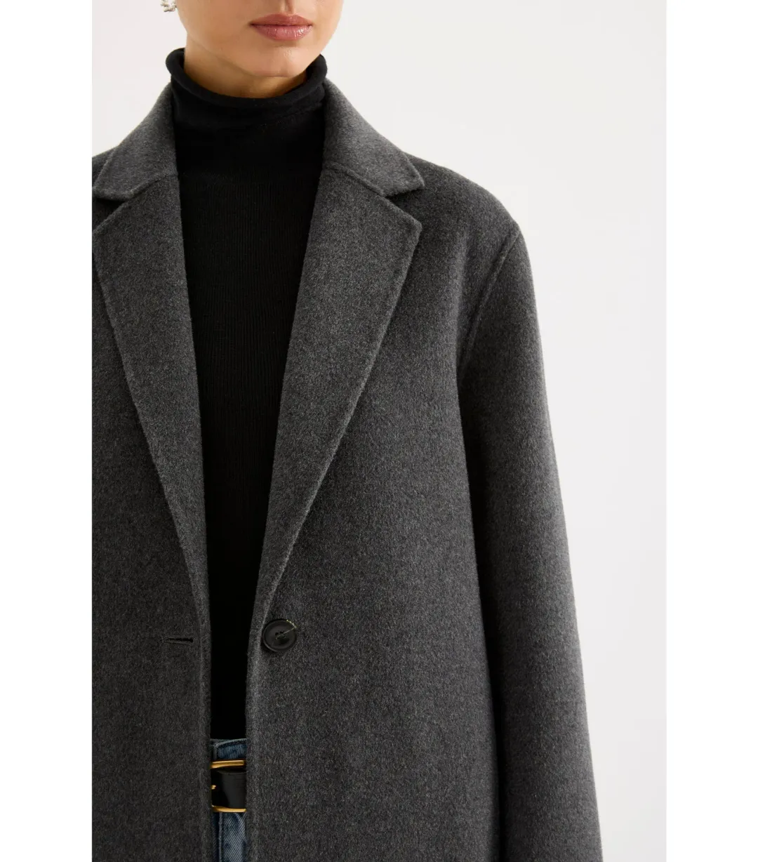 Nude Lucy Riley Wool Coat Charcoal Size XS / AU 6 for rent on The Volte - main image