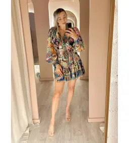 Alemais Evergreen Mini Dress In Multi Print Size 10 for rent on The Volte - image 5