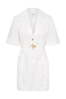 Aje Ana Mini Dress Ivory Size 12 for rent on The Volte - image 5