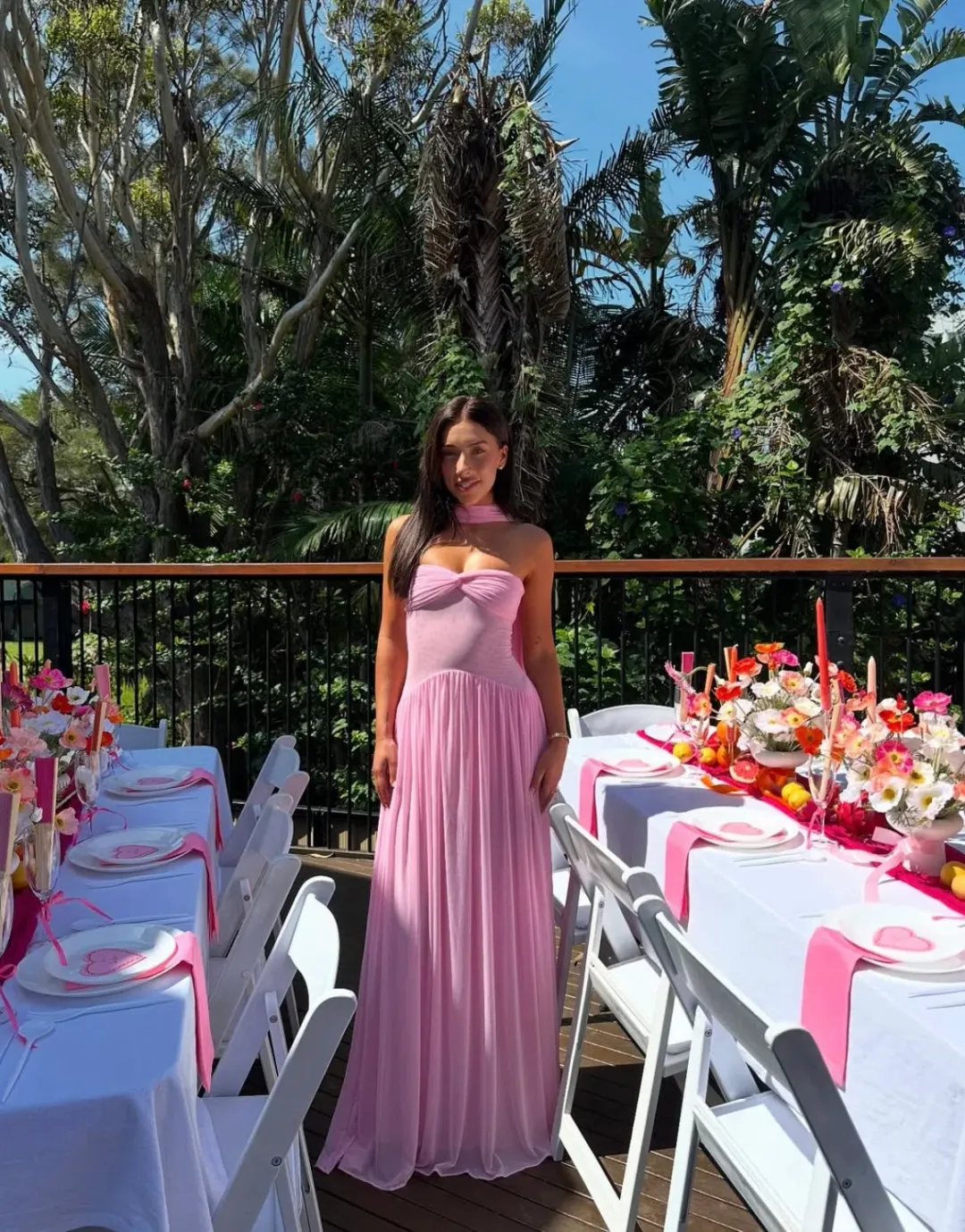 Raphaella Santana Ophelia Maxi Dress Pink Size AU8 for rent on The Volte - main image