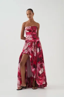 Aje Flora Maxi Gown Prismatic Floral Red Size S / AU 8 for rent on The Volte - image 1