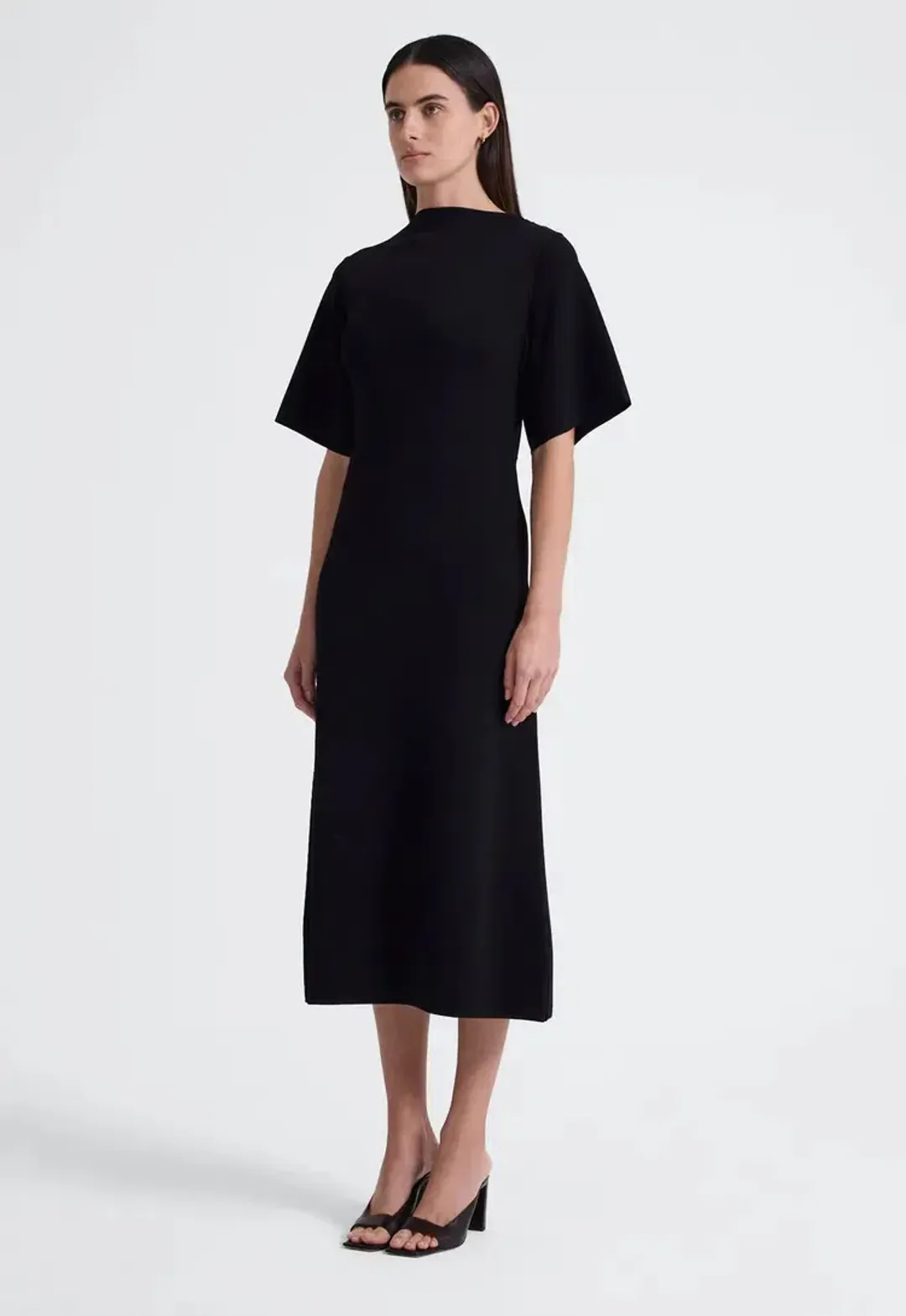 Jac + Jack Write Midi Dress Black Size AU 6 for rent on The Volte - main image