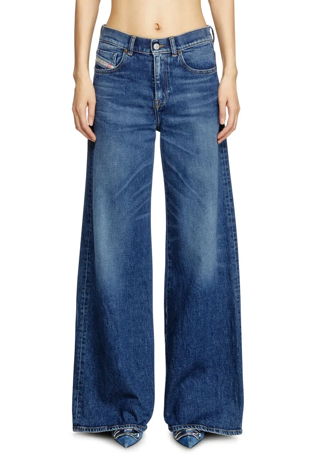 Diesel 1978 D-Akemi Blue Trousers Size 12/M for rent on The Volte - main image