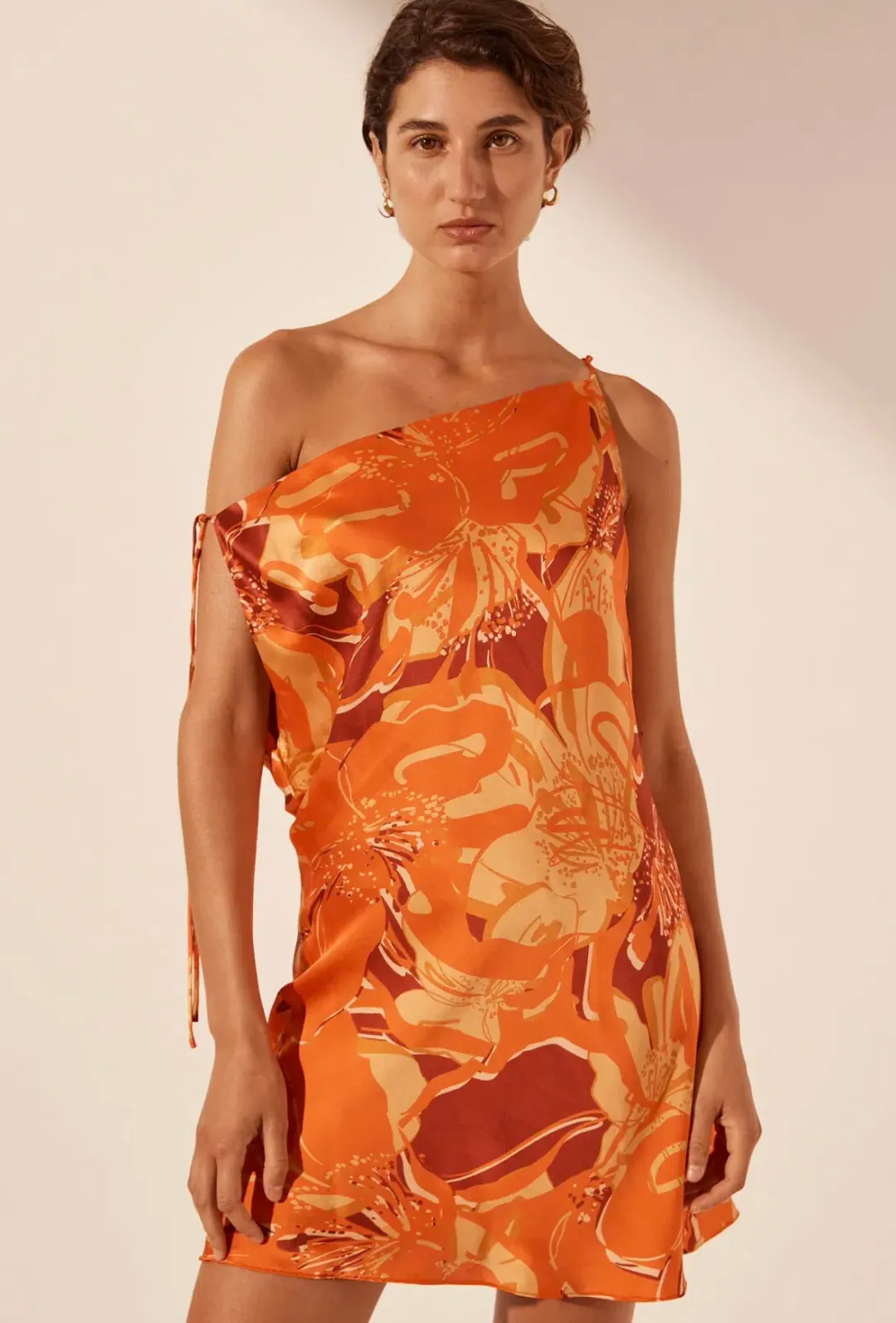 Shona Joy Chara Silk Tie Mini Dress Size AU 4 for rent on The Volte - main image