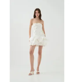 Aje Splendour Mini Dress In Ivory Size 8 for rent on The Volte - image 1