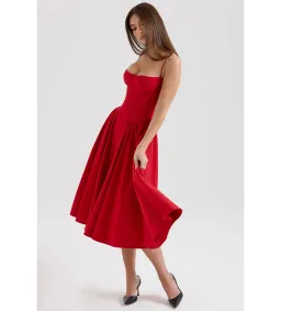 House of CB Samaria Midi Dress Red Size XS / Size 6 for rent on The Volte - image 2