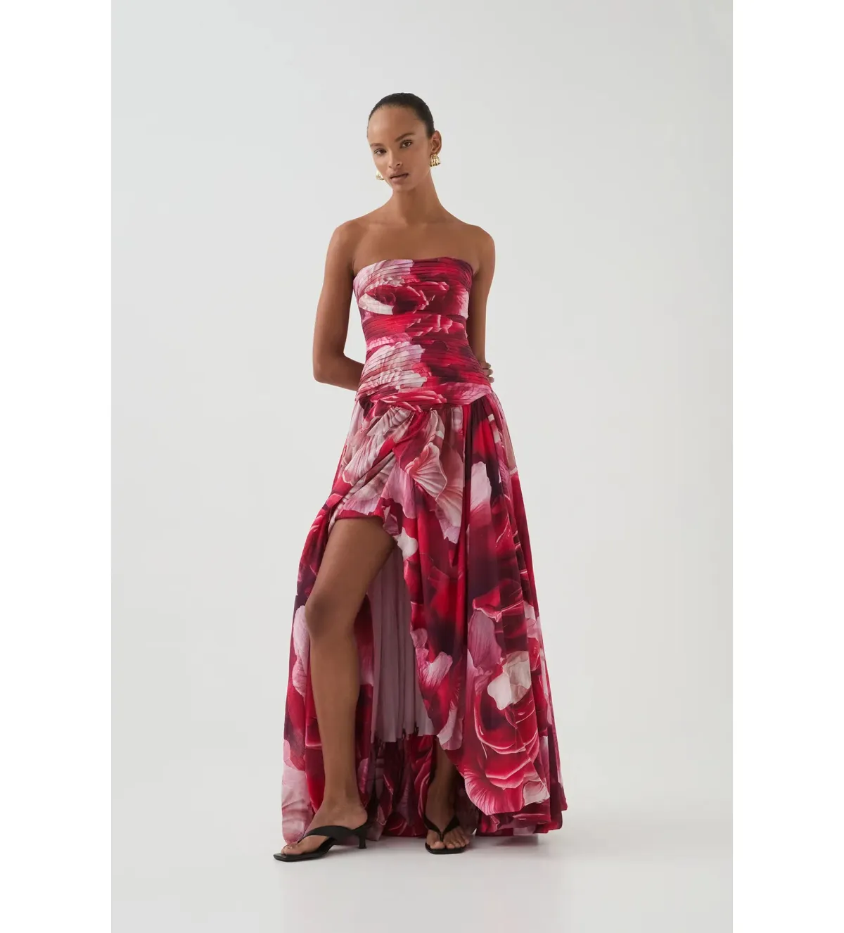 Aje Flora Gown Prismatic Floral Red Size AU 6 for rent on The Volte - main image