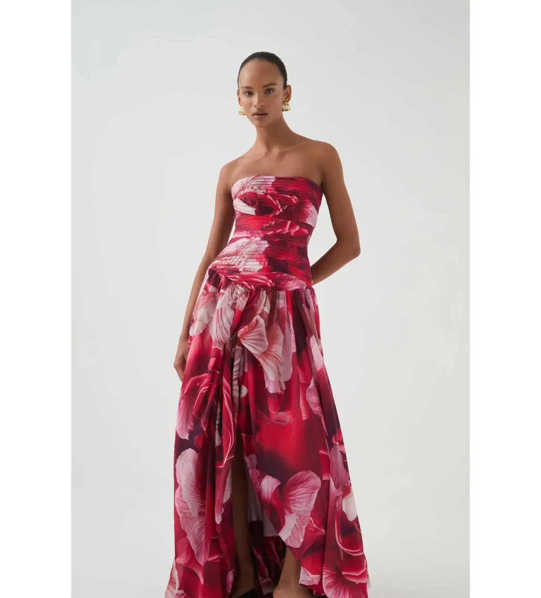 Aje Flora Gown Prismatic Floral Red Size AU 6 for rent on The Volte - main image