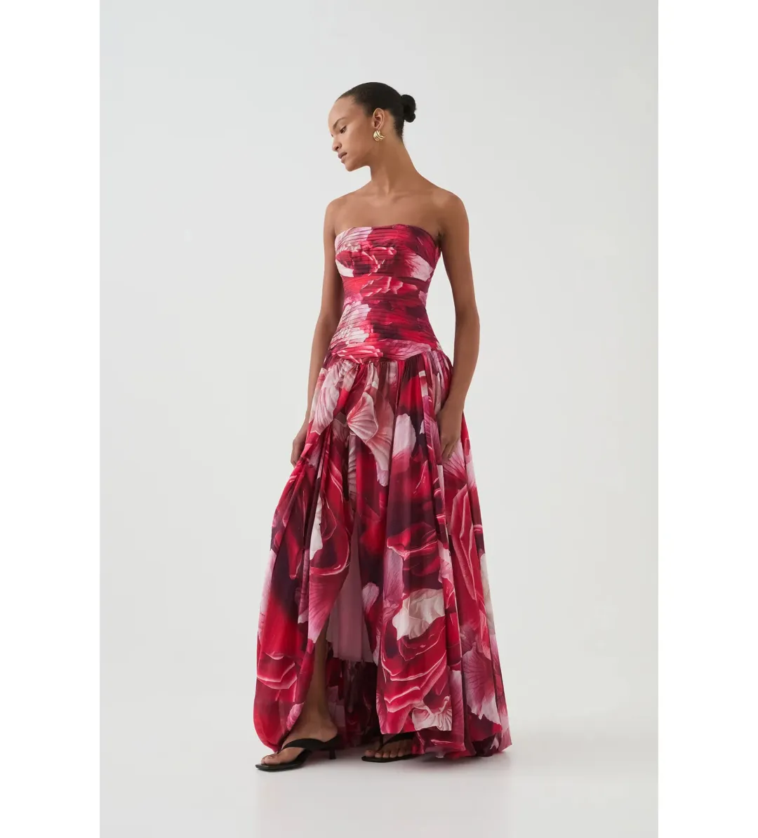 Aje Flora Gown Prismatic Floral Red Size AU 6 for rent on The Volte - main image