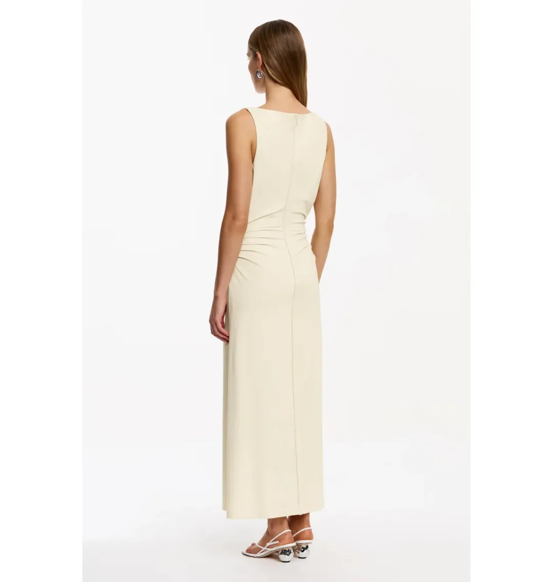 Significant Other Shelby Maxi Dress Beige Size 8 for rent on The Volte - main image