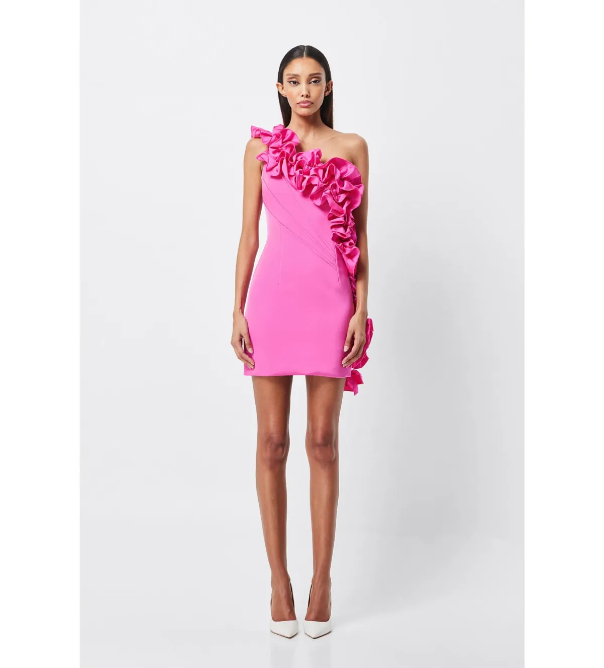 Mossman Revelations Mini Dress Fuchsia Size 14 for rent on The Volte - main image