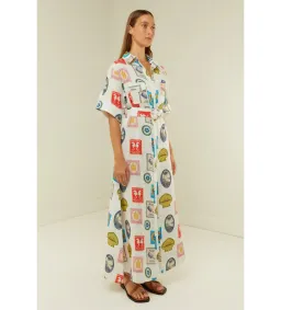Palm Noosa Memento Maxi Dress Holiday Stamp Size AU 6 for rent on The Volte - image 2