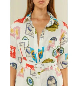 Palm Noosa Memento Maxi Dress Holiday Stamp Size AU 6 for rent on The Volte - image 5