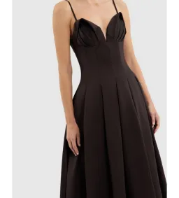 Rebecca Vallance Saskia Midi in Chocolate Size AU  8 for rent on The Volte - image 4