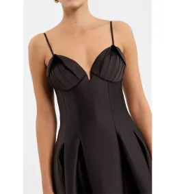 Rebecca Vallance Saskia Midi Dress Chocolate Size AU 12 for rent on The Volte - image 4