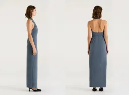 Henne Vida Maxi Dress Slate Size 8 for rent on The Volte - image 3