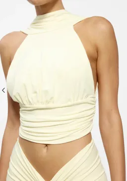 Effie Kats Cassidy Top with Kayson Skirt in Lemon Size 8 for rent on The Volte - image 5