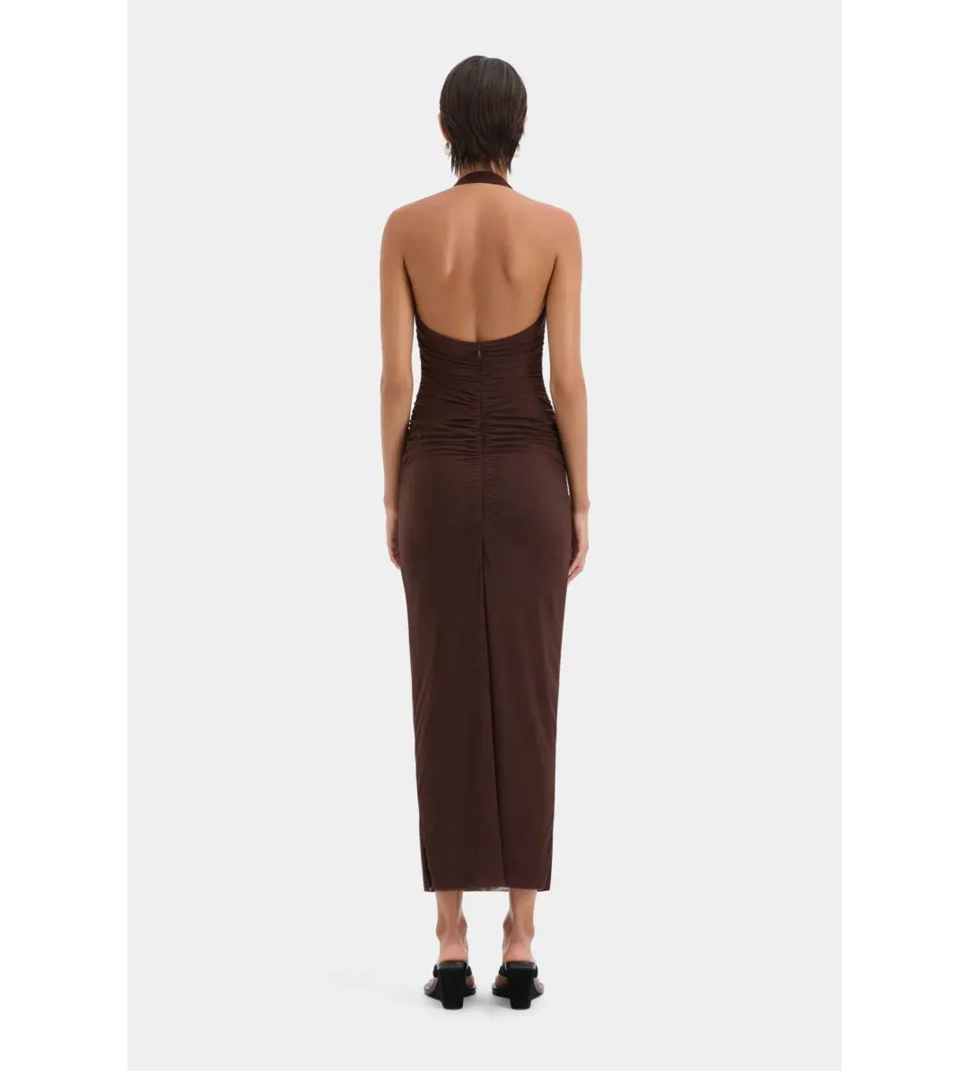 SIR Jacques Knot Midi Dress Chocolate Size AU 8 for rent on The Volte - main image